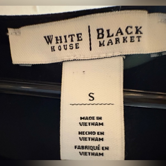 White House Black Market Elegant Black Long Sleeve Dress - Picture 3 of 5